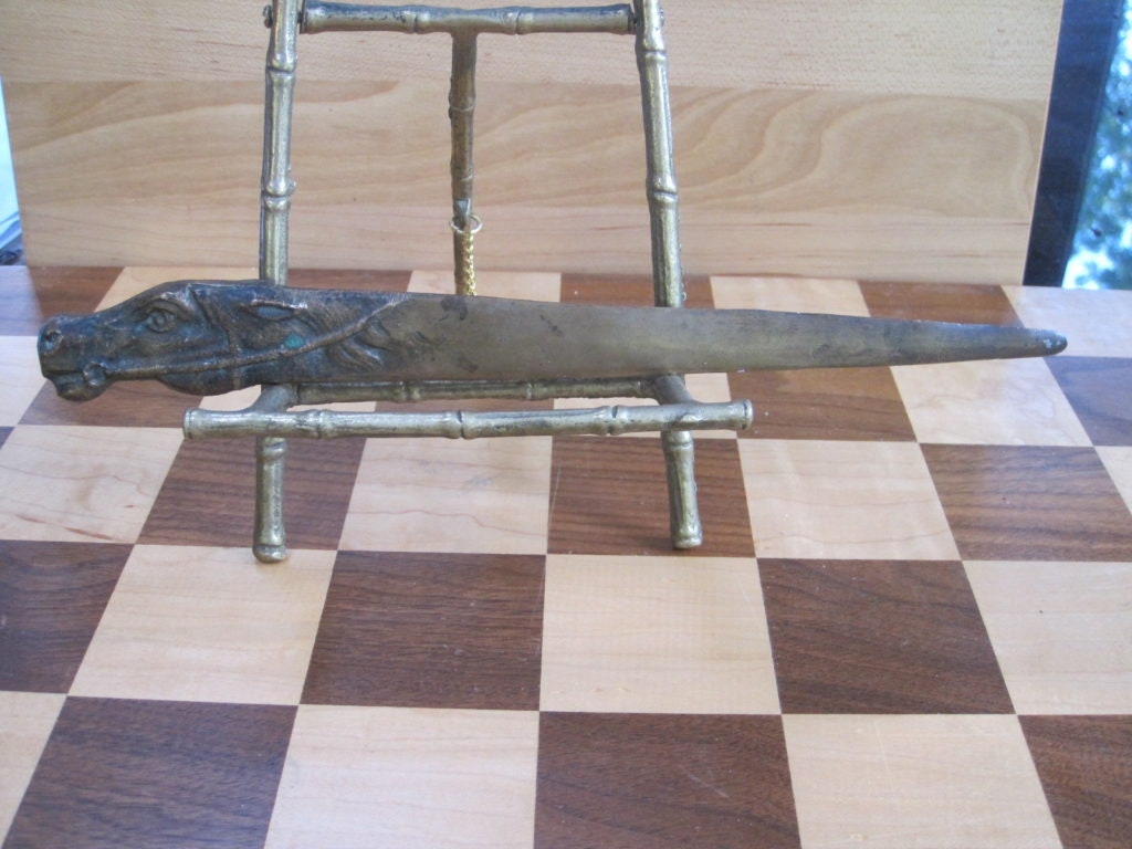 Antique Bronze Brass Racing Horse Letter Opener W/ Free Ship Etsy