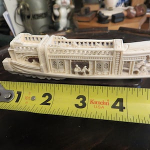 Antique Chinese Carved Bovine Boat