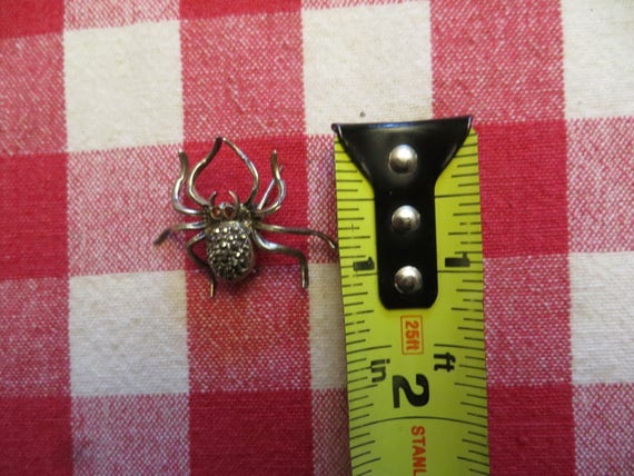 Antique spider brooch 925 sterling early 1900's - image 2