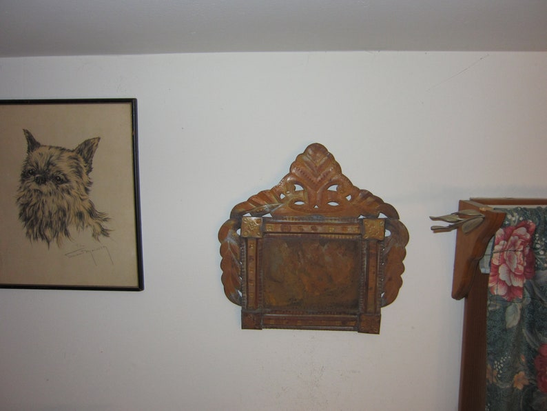 Old Metal Shadow Box Wall Hanger Vintage Distressed Etsy