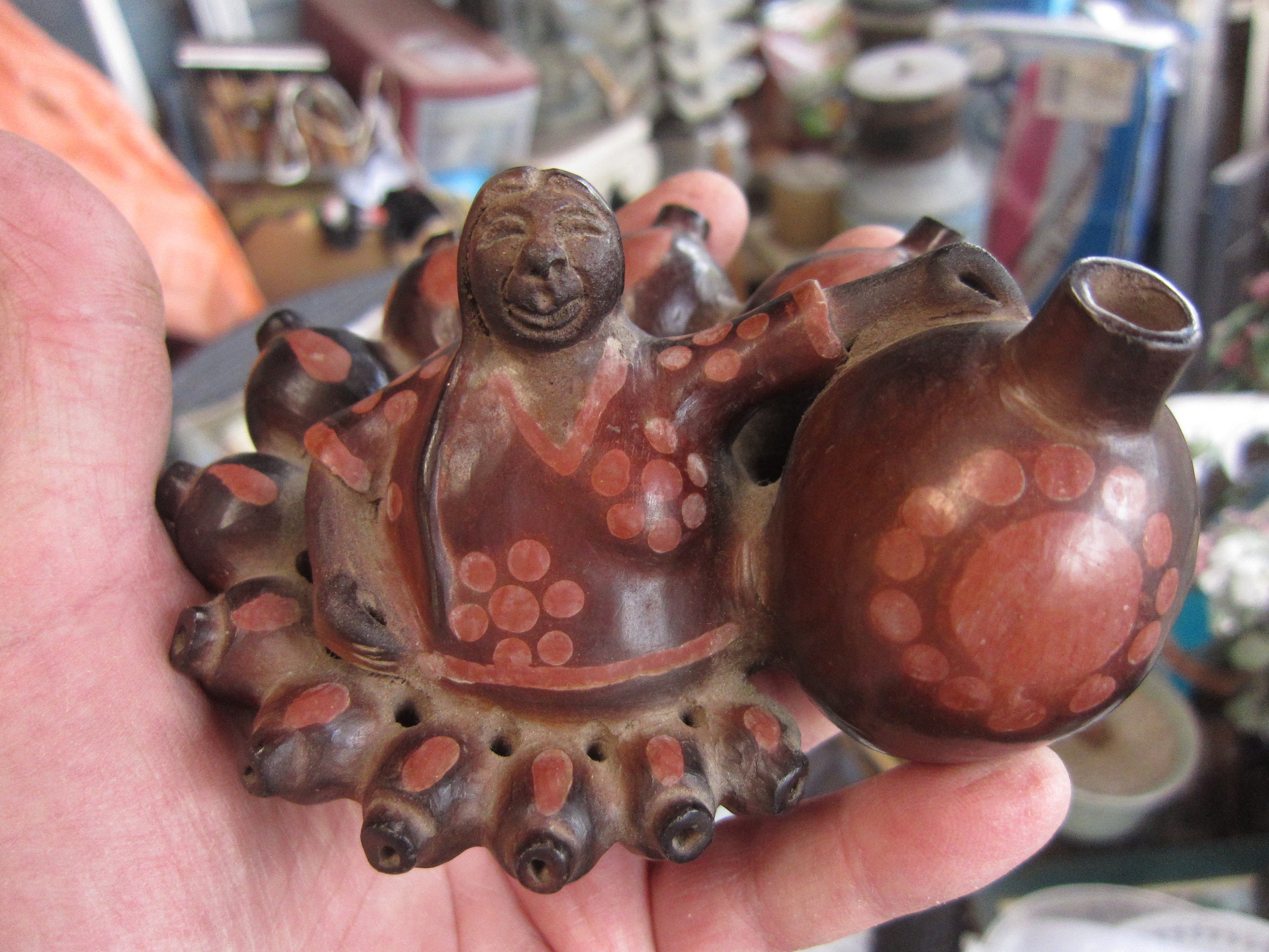 Ricardo Schiementi 陶器彫刻 Vintage Ricardo Castillo Artist Signed Pottery Figurine, Please
