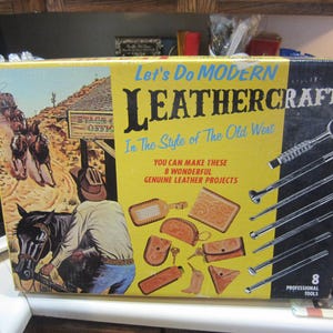 Vintage 1970's Let's Do Modern Leathercraft Leather Kit, Please