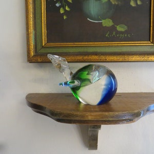 Art Glass Wale Sculpture Figurine.