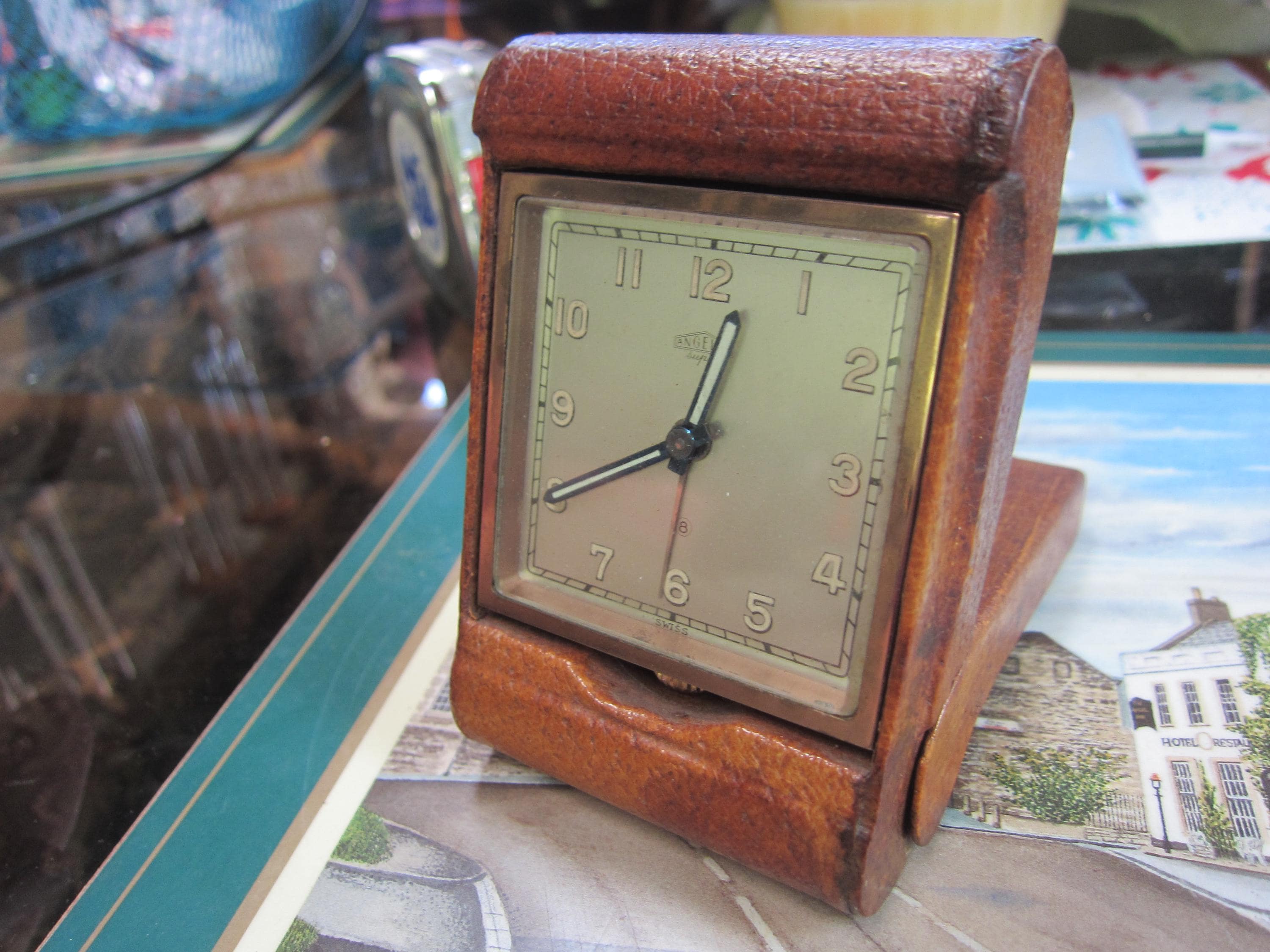 Angelus Super 8 Swiss Needs TLC Vintage 15 Jewels Travel Alarm