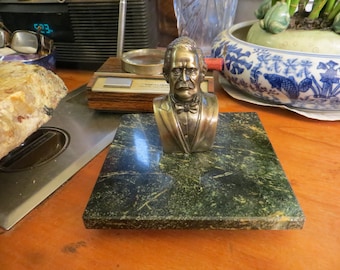Busto en miniatura de Grover Cleveland, vintage. Lea la descripción.