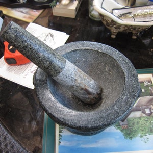 Genuine Hand-carved 11 Pound Mortar and pestle