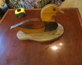 Vintage Wood Duck, primitive, carved wood, hand painted, duck, drake, vintage child 39 s room decor