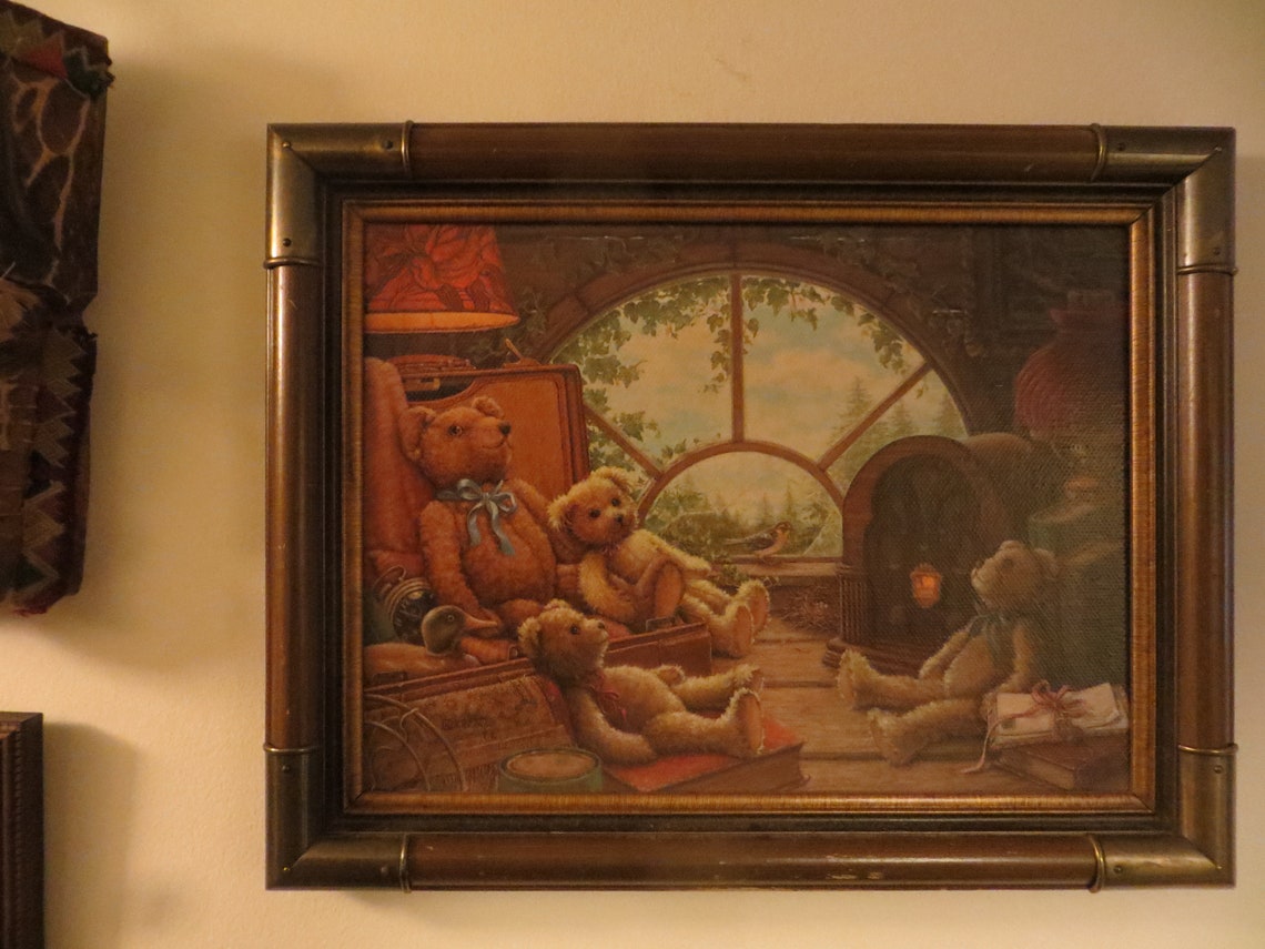 Personal Preference Inc Canvas Framed Print. Teddy Bears Etsy