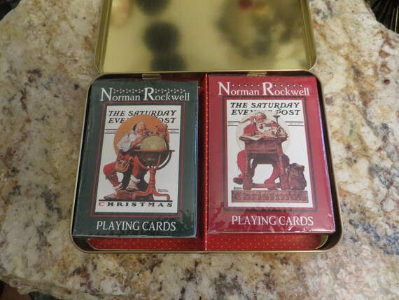 Norman Rockwell Saturday Evening Post Christmas Playing Cards United States Playing Card Company