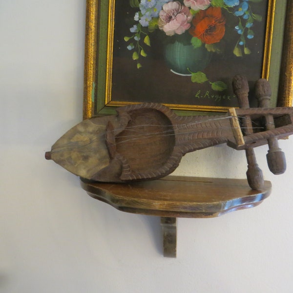 Vintage Hand-carved Sarangi Napal Stringed Instrument