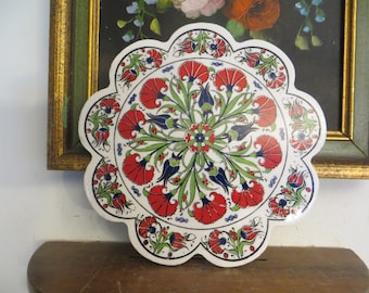 Floral trivet stand base. Vintage flowers, Please Read Description