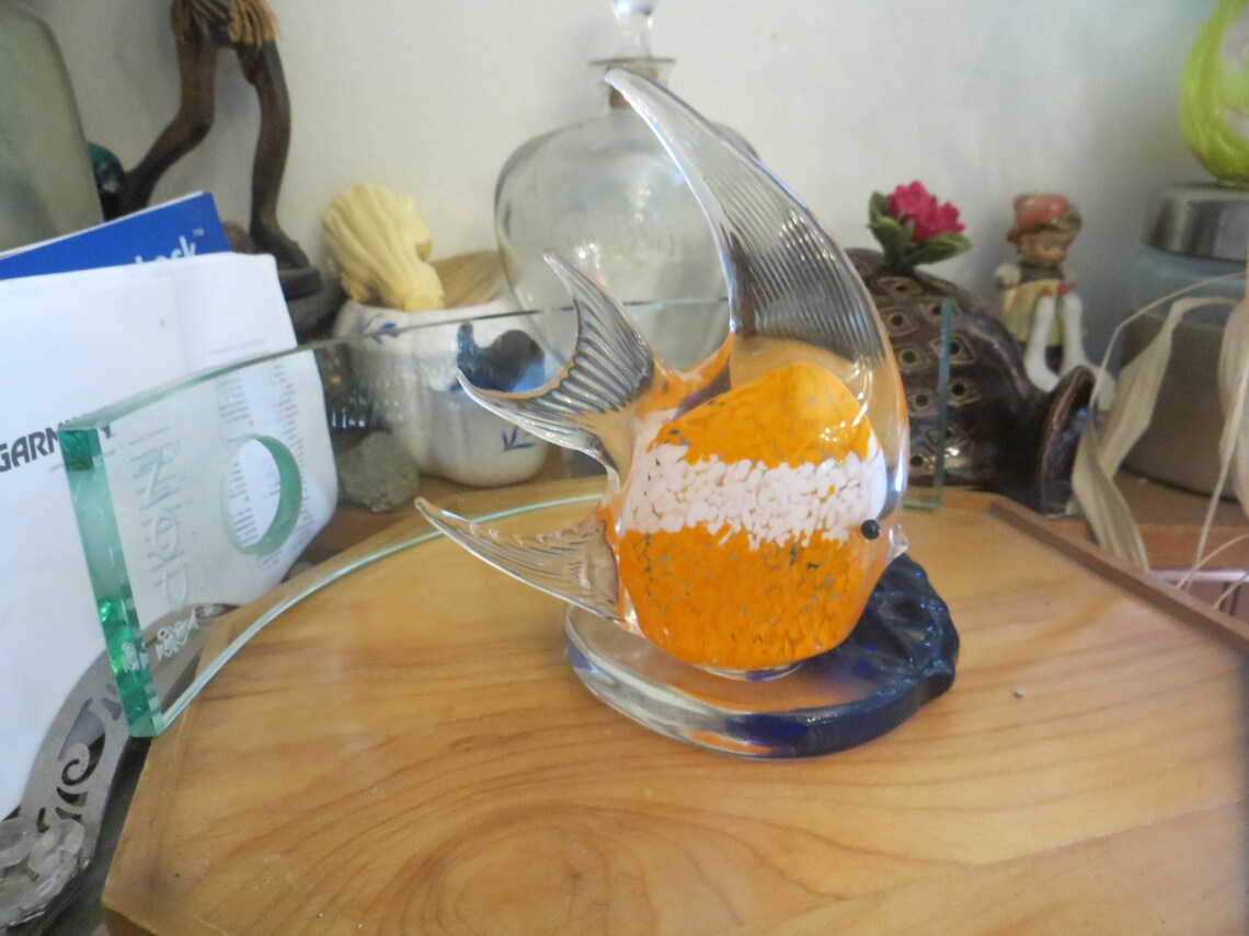 Art Glass Fish Candle Holder. Etsy