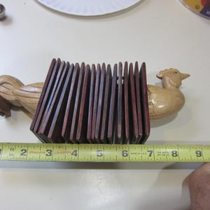 Vintage Balinese Hand Carved Wood Clacker Percussion Instrument Rooster