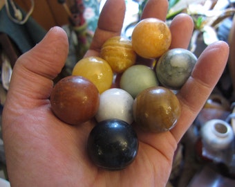 1 or 2  Replacement Bombay Company 1994 Solitaire Polished Authentic Marbles