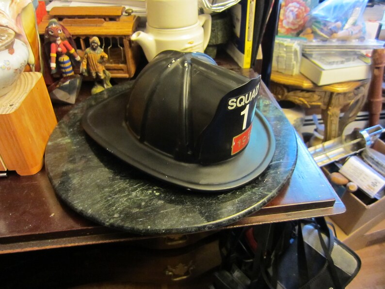 Jim Beam Regal China Fireman Helmet Decanter.black Etsy