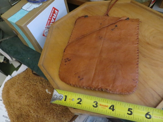 Tobacco Pouch, Neck Bag, Vintage Leather - image 10