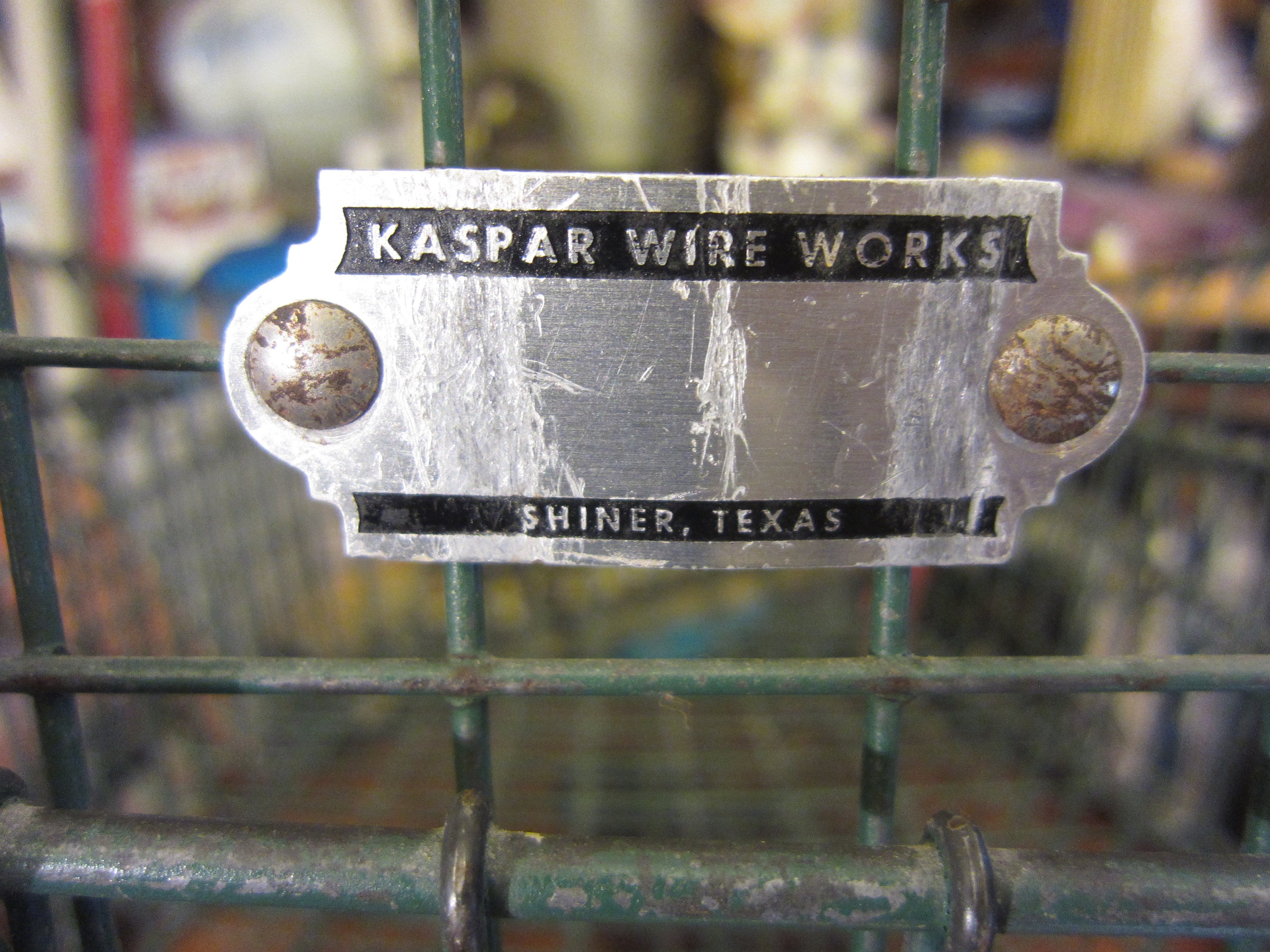Vintage Kasper Wire Works Metal Storage Wire Locker Basket, Shiner