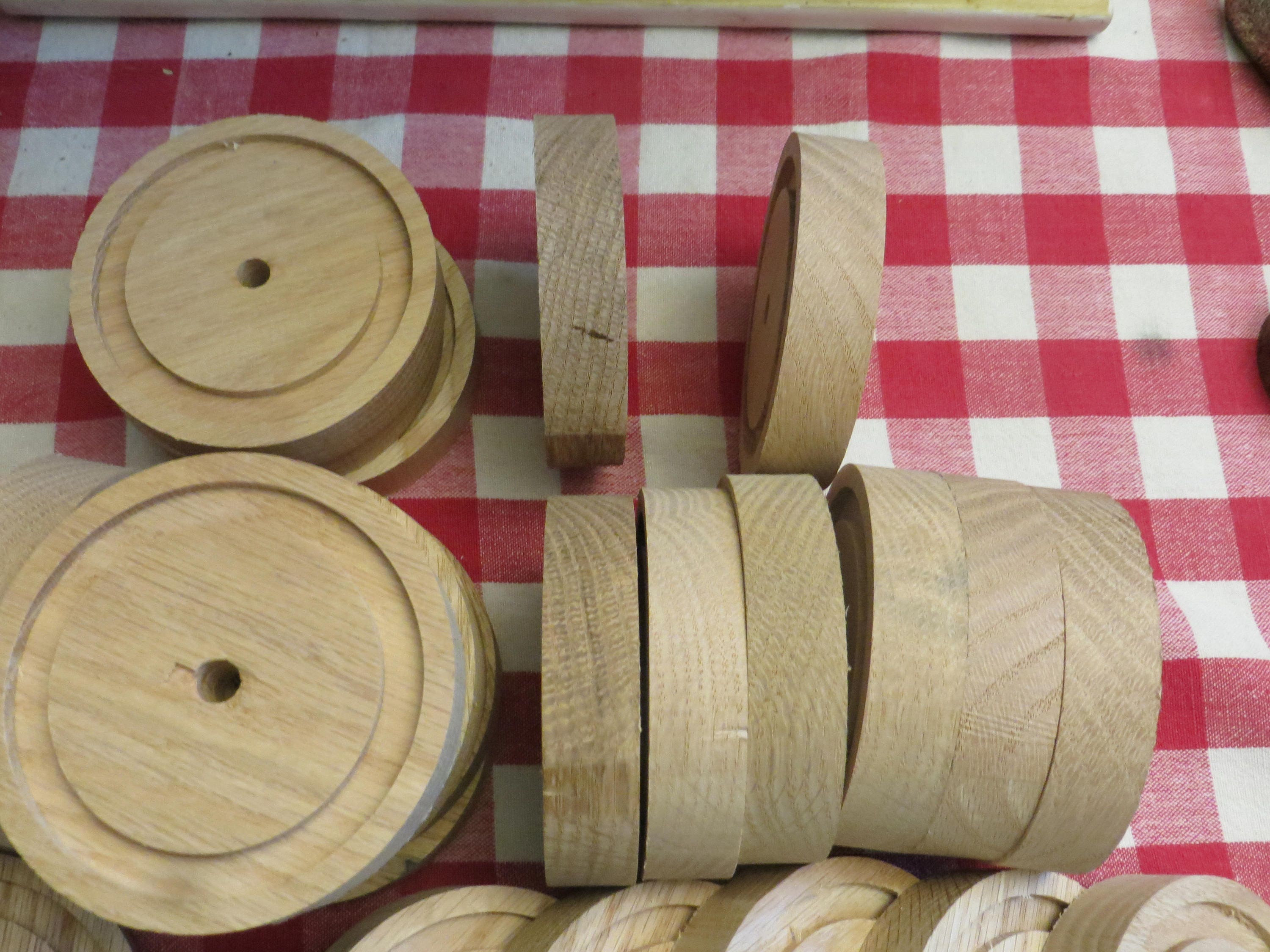 Wood Circular Spacers. Unfinished Oak Wooden Wheels Vintage Etsy Canada