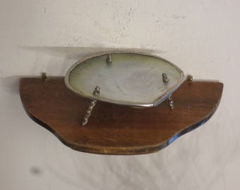 Sea Shell Trinket Tray, dish ring holder, vintage jewelry tray, card receiver