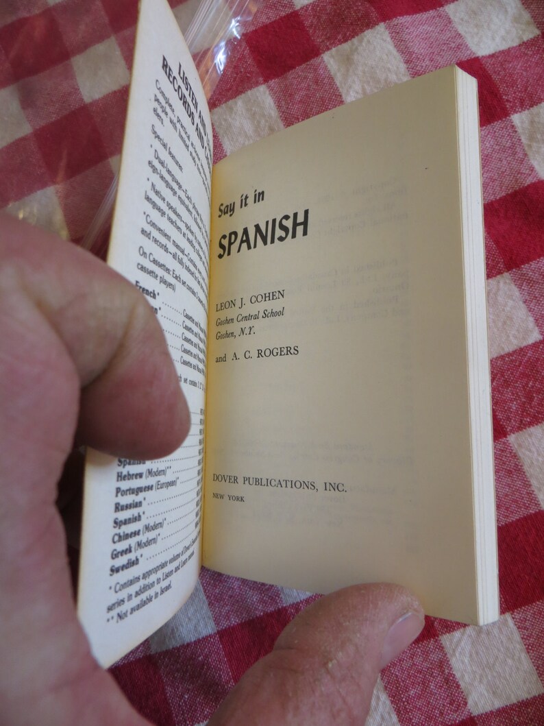 Collins Pocket Spanish English Spanish Dictionary 1960's Etsy
