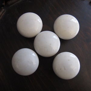 White Porcelain Victorian Door Knobs, Architectural Salvage