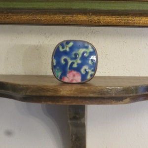 Cloisonne Enamel Ring Pill Box, Vintage