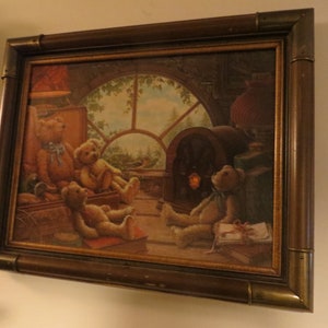 Personal Preference Inc Canvas Framed Print. Teddy Bears