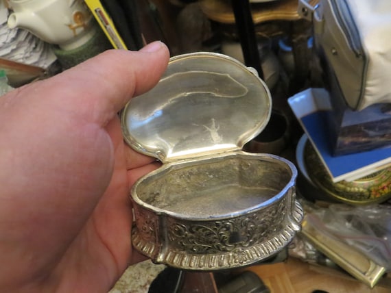 Vintage Silver Plate Trinket Keepsake Jewelry Tri… - image 1