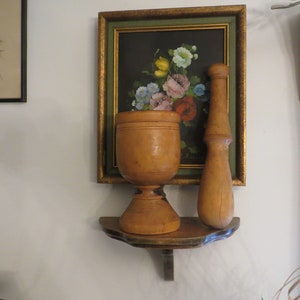 Mortar and Pestle, Vintage and Large, Wood, Kitchen Decor