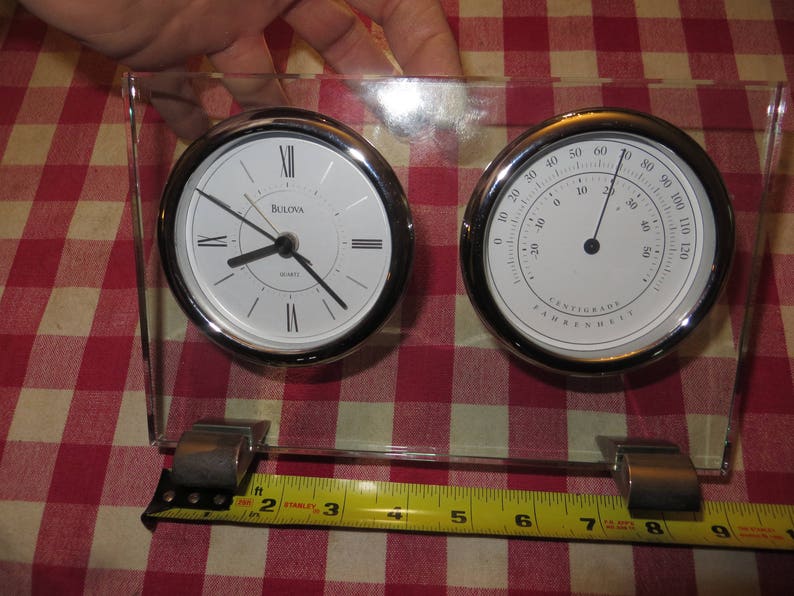 Bulova Tabletop Weather Station Clock Etsy