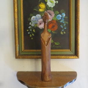 Wood carving statue figurine