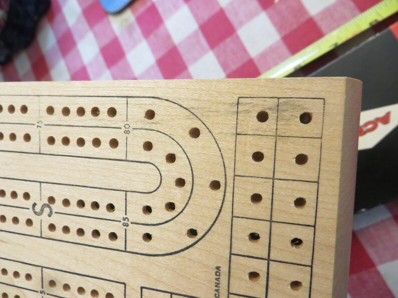 Vintage Acme 2 Lane Cribbage Board X300 race track style. Etsy