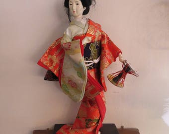 Geisha Yamaha Tsuzumi  doll 12 1/2" Tall
