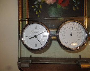 Bulova tabletop weather station clock, Please Read Description