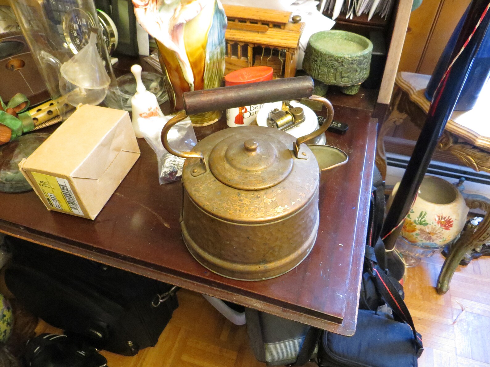 Vintage Hammered Copper Teapot Wood Handle. Etsy