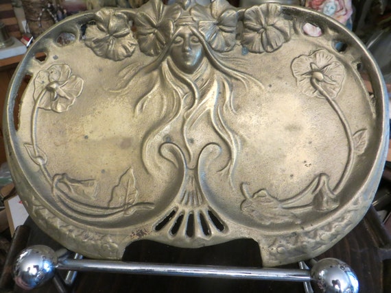 Art Nouveau Bronze Brass Dressing Table Tray - image 4