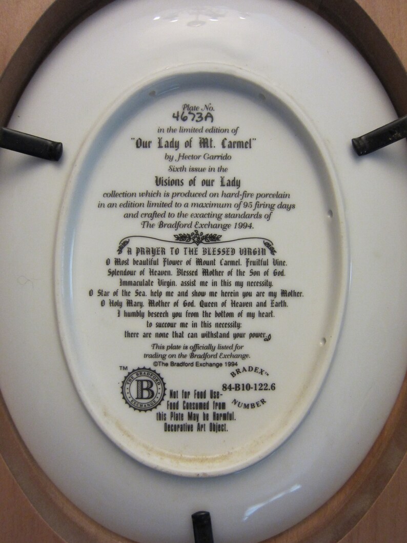 Visions of Our Lady Collector Plates Our Lady of Medjugorje & Etsy