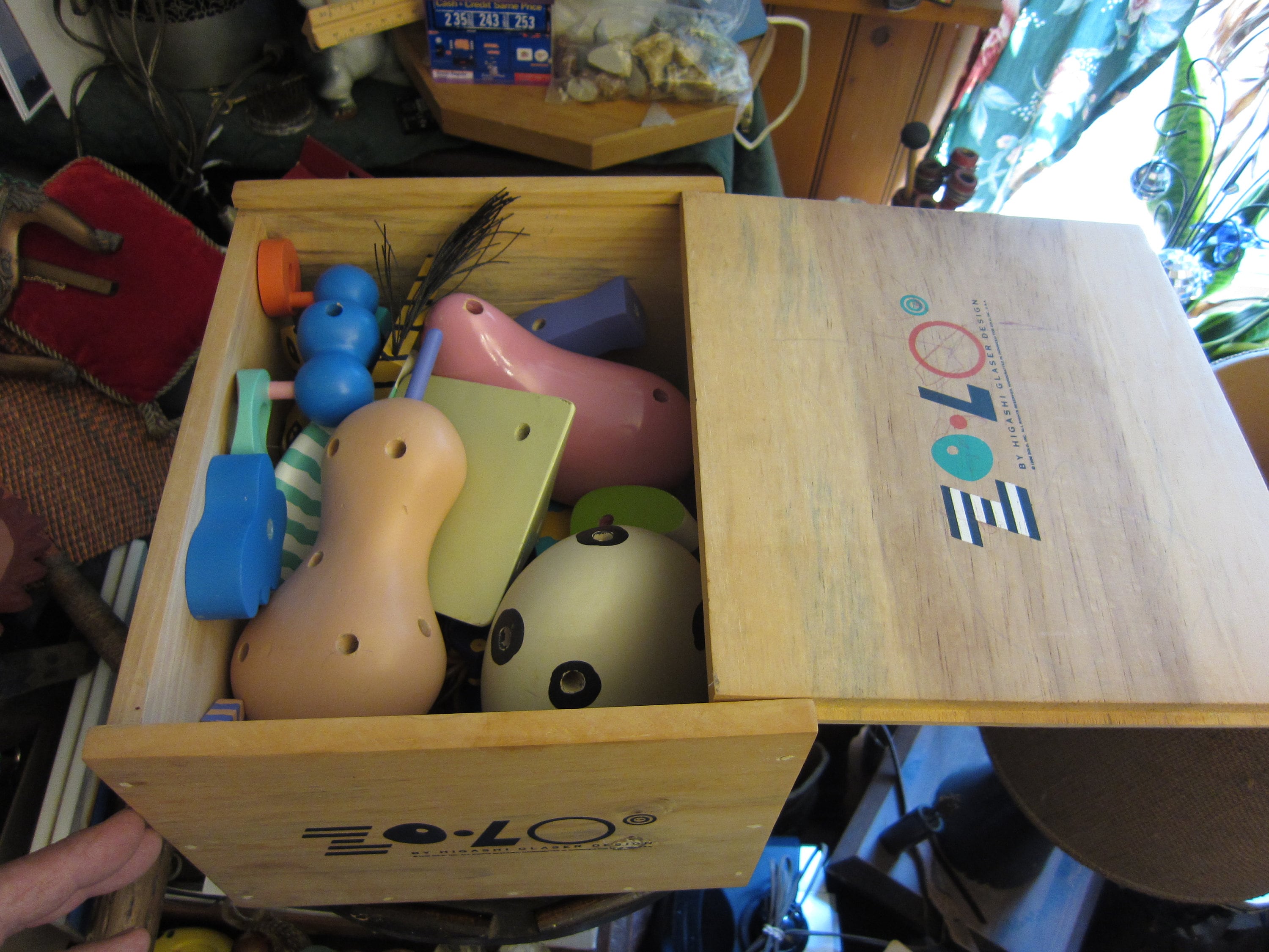 Zooloo Zolo ZO the Toy Set, Higashi Glaser Design, Rare in Wooden