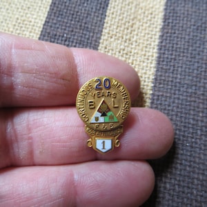 Lions Club 20 Year Member Lapel Pin