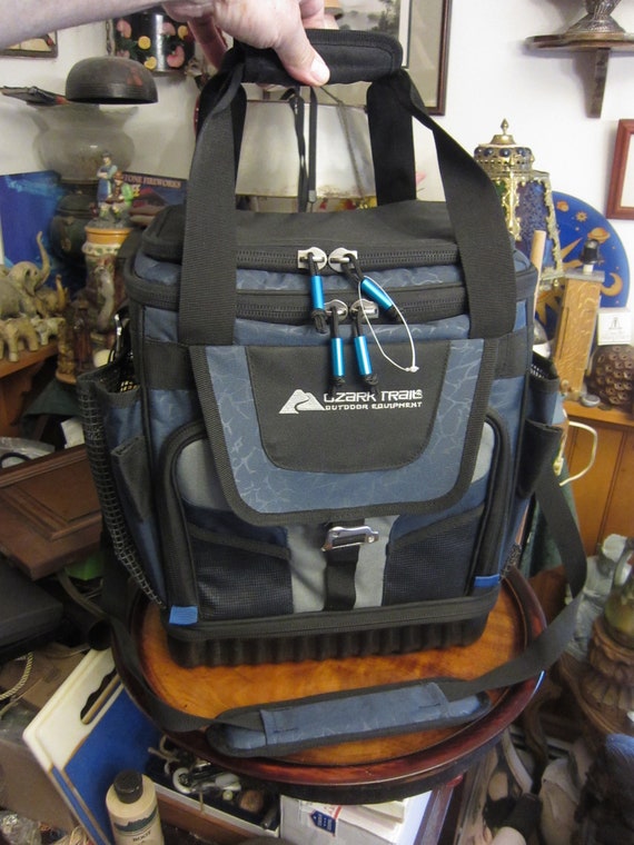 Ozark Trail 360 Pro Soft Sided Fishing Tackle Bag With Tackle Box, Blue -   UK