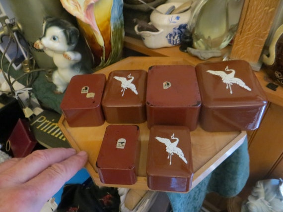 Asian Red Lacquer Box in a Box in a Box  - image 8