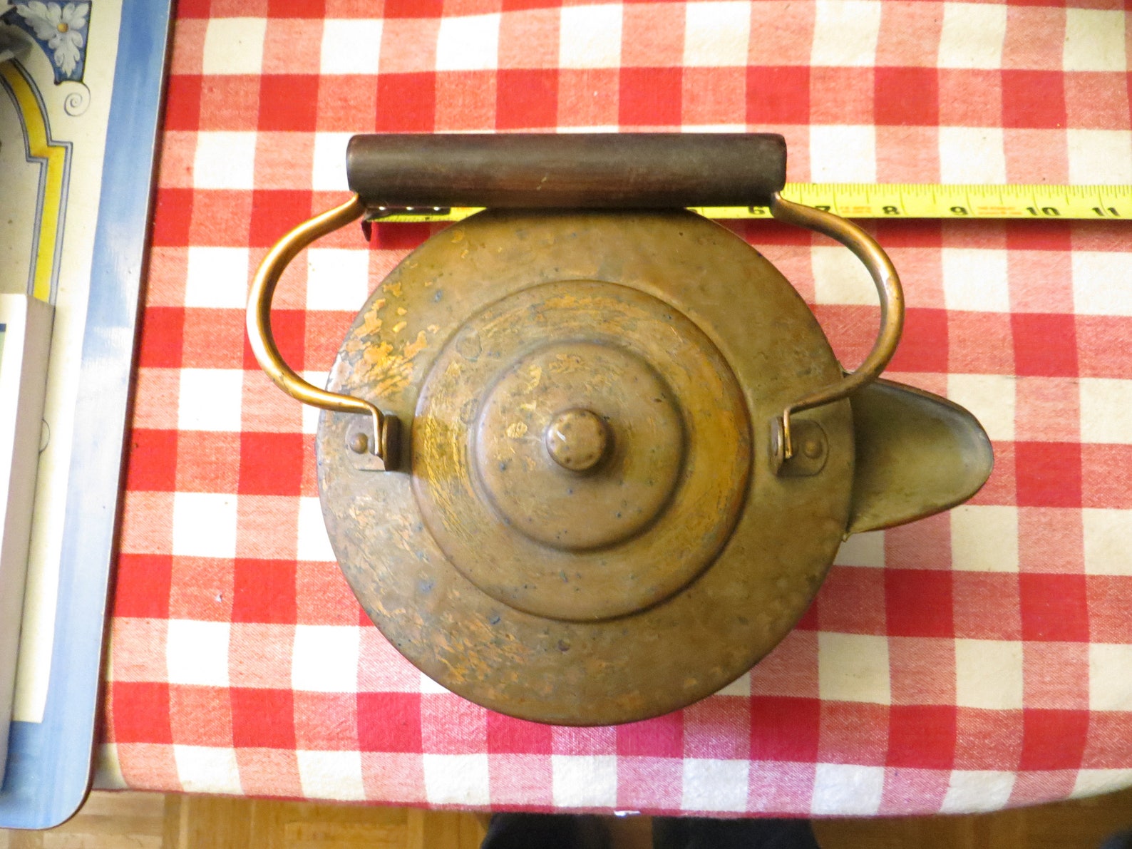 Vintage Hammered Copper Teapot Wood Handle. Etsy