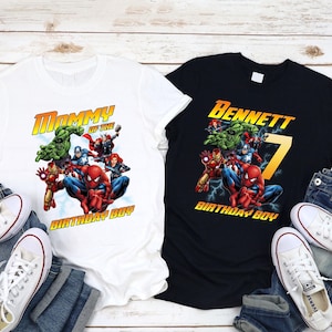Custom Superhero Birthday Shirt: Matching Family Tee