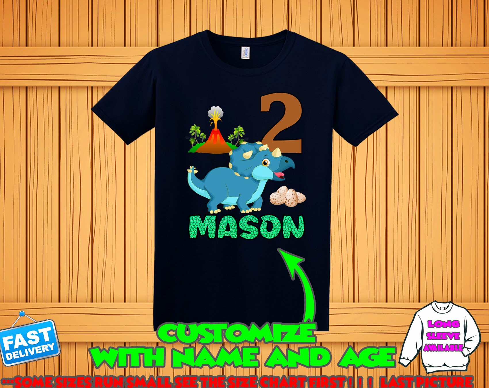 Personalized Dinosaur Birthday Shirt: Custom Family Matching T-Shirt