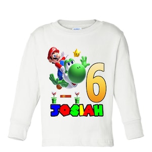 Super Mario Birthday Shirt: Custom Family Matching Tees
