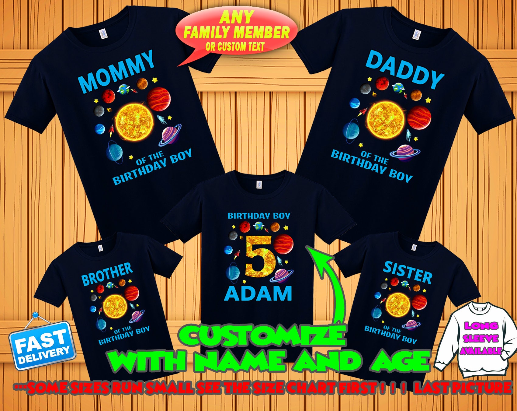 planet kyu Tシャツ　The Birthday Solar System Birthday Shirt, Planets Birthday Tshirt, Space