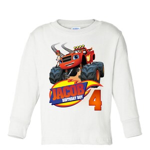 Blaze and Monster Machines Birthday Long Sleeve and Short - Etsy