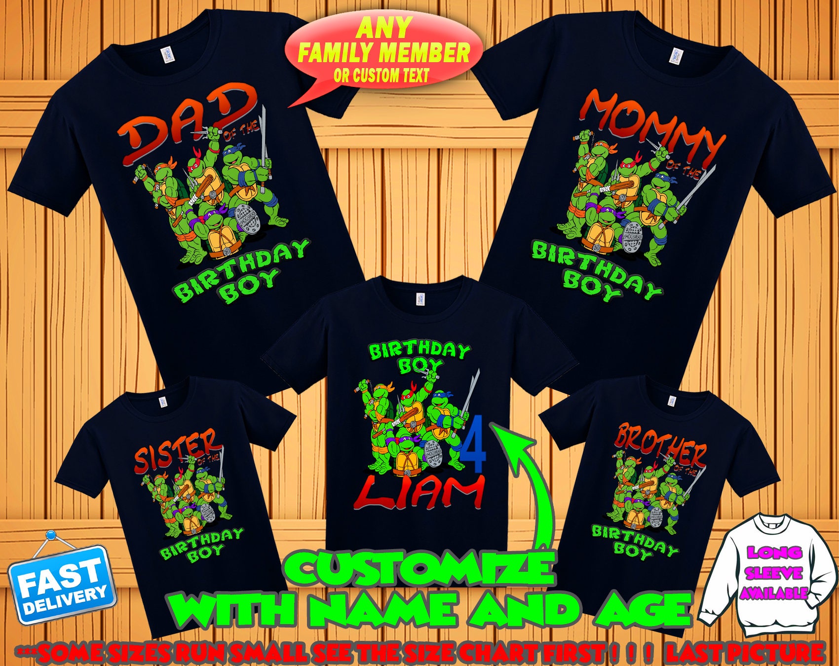 Ninja Turtles birthday shirt Teenage 