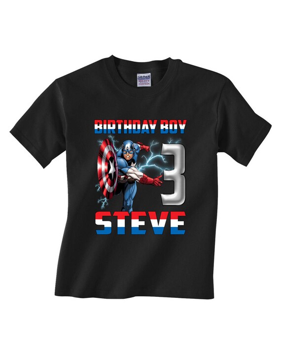 Captain America Family Birthday Shirts 