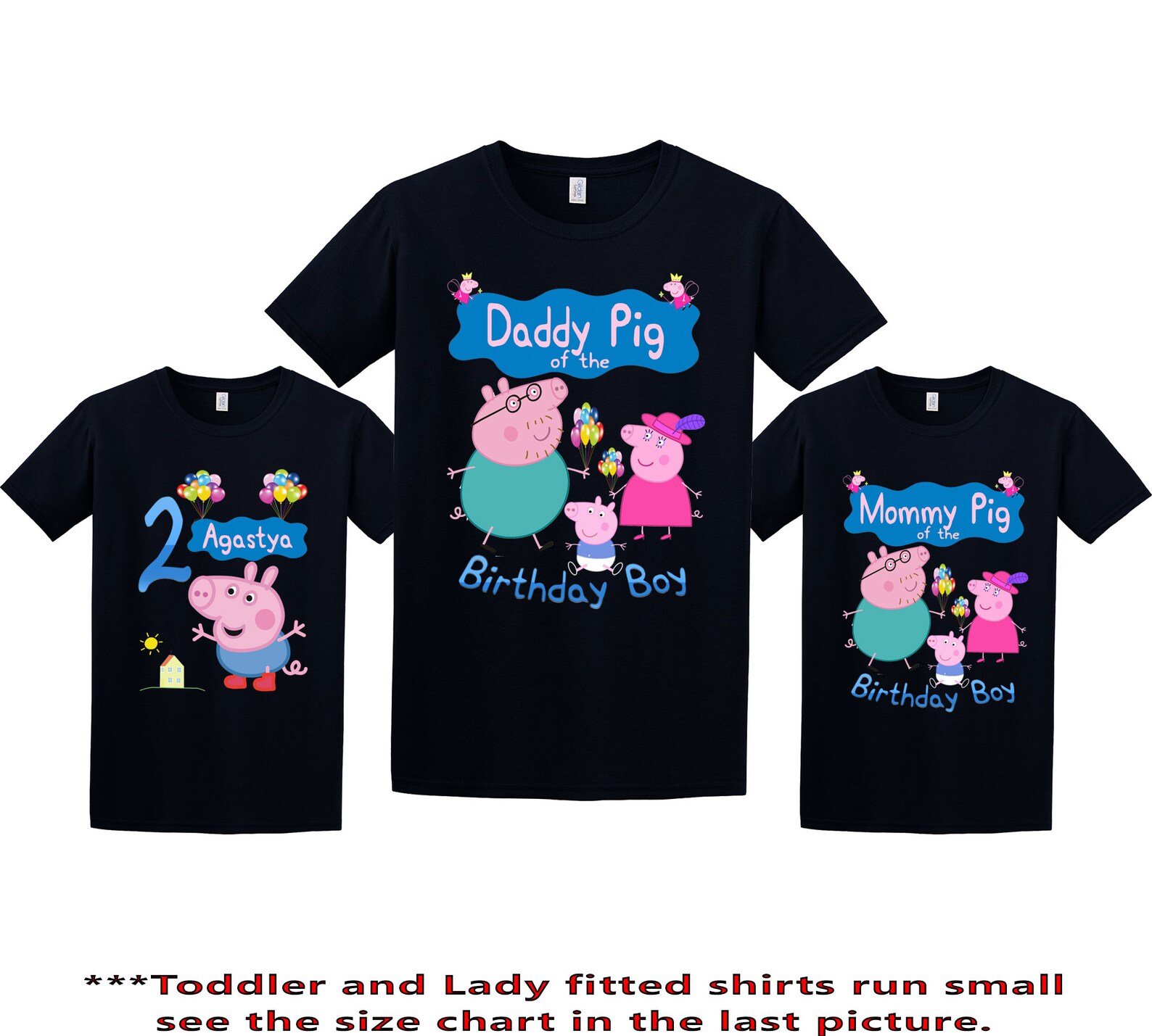 Peppa pig Birthday Shirt Custom personalized shirts for all | Etsy